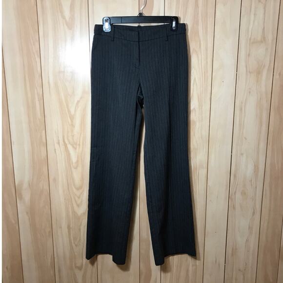 New York & Company Striped Straight Legged Slacks 2 - Picture 1 of 7